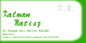 kalman matisz business card